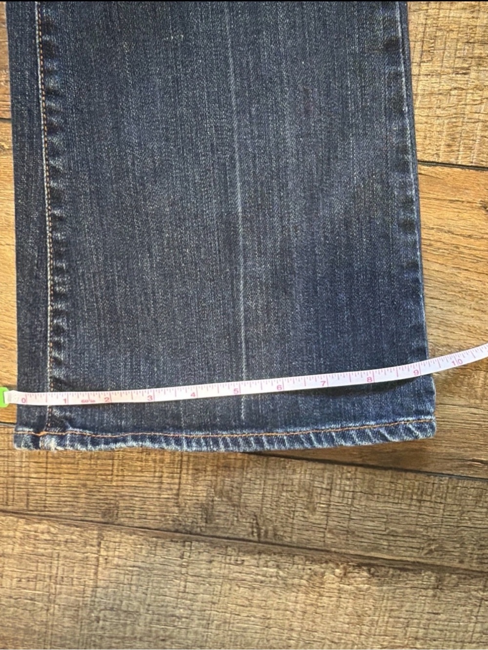 Arden B. Wide Leg Flare Jeans Dark Blue Denim Low Rise Womens Size 4 - Picture 9 of 16